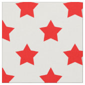 Rode sterren witte achtergrond textiel stof (Close Up)