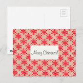 Rode sterren Zalig kerstfeest! Feestdagenkaart (Voorkant / Achterkant)