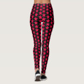 Rode sterren Zwarte leggings (Achterkant)