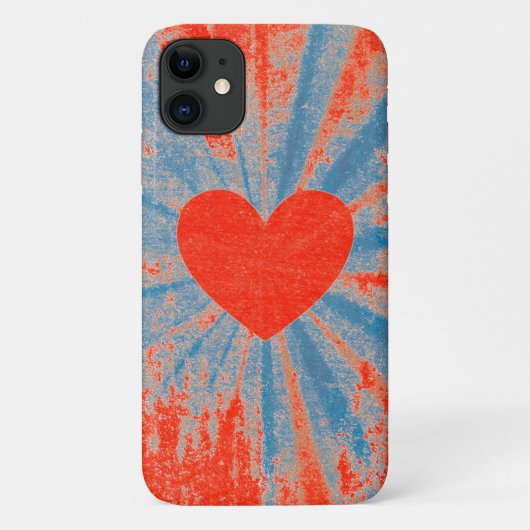 Rode steruitbarsting valentine hart Case-Mate iPhone case (Achterkant)