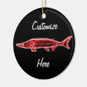 rode steur op maat van Thunder_Cove Keramisch Ornament (Links)