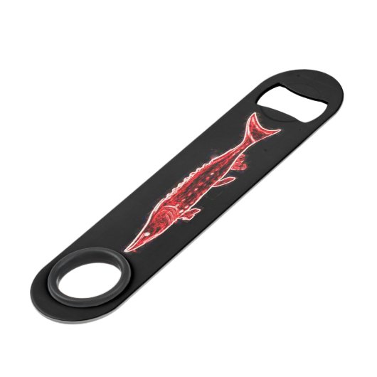 rode steur zwart speed flessenopener (Voorkant Gekanteld)