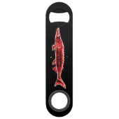 rode steur zwart speed flessenopener (Achterkant)