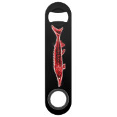 rode steur zwart speed flessenopener (Voorkant)