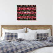 rode steurtjes zwemmen canvas afdruk (Insitu (Slaapkamer))