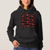 rode steurtjes zwemmen hoodie (Voorkant)