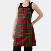 Rode Stewart Plaid Tartan voor Kerstmis Schort (Insitu)