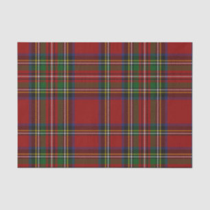 Rode Stewart Plaid Tartan voor Kerstmis Tissuepapier