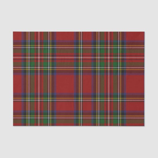 Rode Stewart Plaid Tartan voor Kerstmis Tissuepapier (Voorkant)