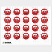 Rode Sticker met Pick-up Truck (Vel)