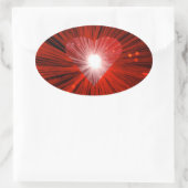 Rode sticker ovaal (Tas)