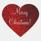 rode sticker van het glitterhart (Voorkant)