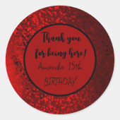 rode sticker van het glitterhart (Voorkant)