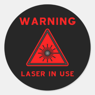 Rode Sticker van het Laserwaarschuwingssymbool