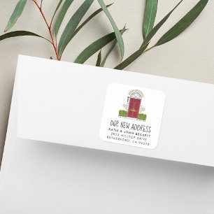 Rode Stickers voor het verplaatsen van deuren