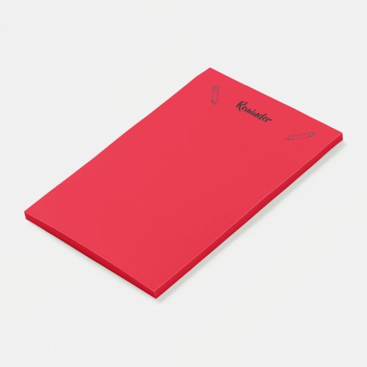 Rode sticky notes herinnering (Schuin)
