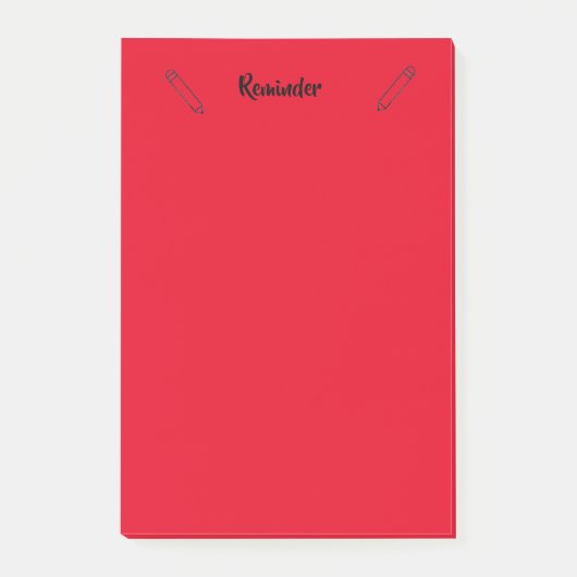 Rode sticky notes herinnering (Voorkant)