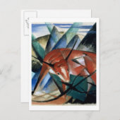 Rode stier (gouache op papier) briefkaart (Voorkant / Achterkant)