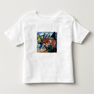 Rode stier (gouache op papier) kinder shirts