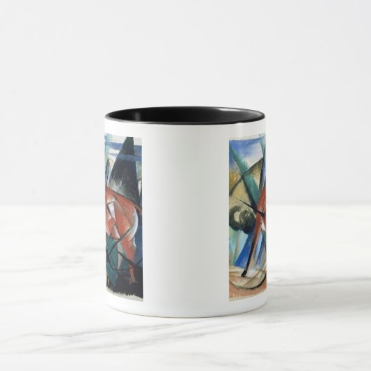 Rode stier (gouache op papier) mok (Midden)