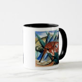 Rode stier (gouache op papier) mok (Voorkant rechts)