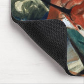 Rode stier (gouache op papier) muismat (Hoek)