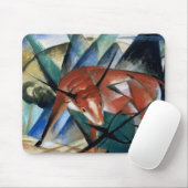 Rode stier (gouache op papier) muismat (Met muis)