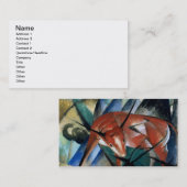 Rode stier (gouache op papier) visitekaartje (Voorkant / Achterkant)