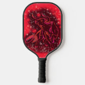 Rode stier op de Sterrennacht Pickleball Paddle (Achterkant)