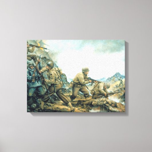 rode stier op de winterlijn door Donna Neary Canvas Afdruk (Voorkant)