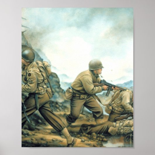 rode stier op de winterlijn door Donna Neary Poster (Voorkant)