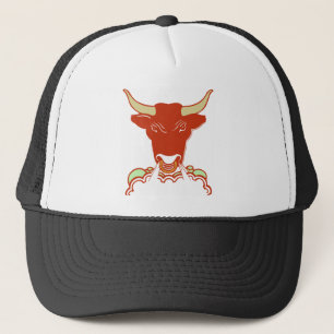 Rode stier trucker pet