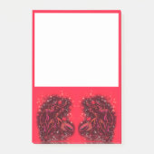 Rode stieren die op de Sterrennacht lopen Post-it® Notes (Voorkant)