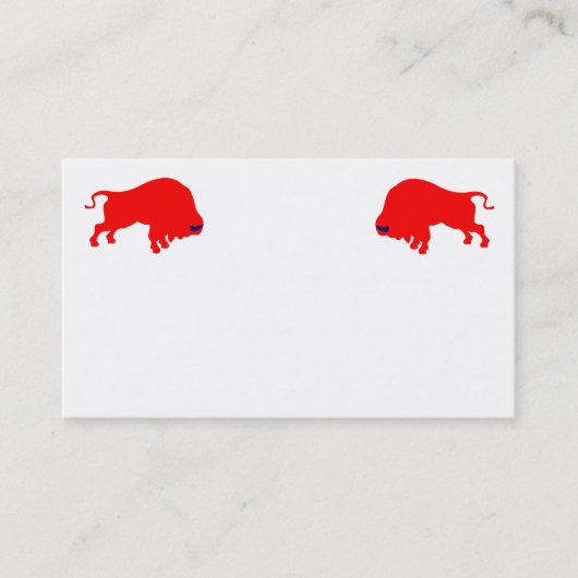 Rode stieren Visitekaartjes (Voorkant)