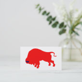 Rode stieren Visitekaartjes (Staand voorkant)