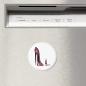 Rode Stiletto schoen en lippenstift Magneet (Insitu (Vaatwasser))