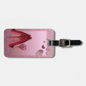 Rode Stiletto's en roze harten Bagagelabel (Voorkant horizontaal)