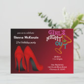 Rode Stilettos verjaardag Kaart (Staand voorkant)