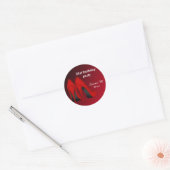 Rode Stilettos verjaardag Ronde Sticker (Envelop)