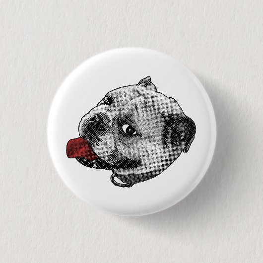 Rode Stip Badge Ronde Button 3,2 Cm (Voorkant)