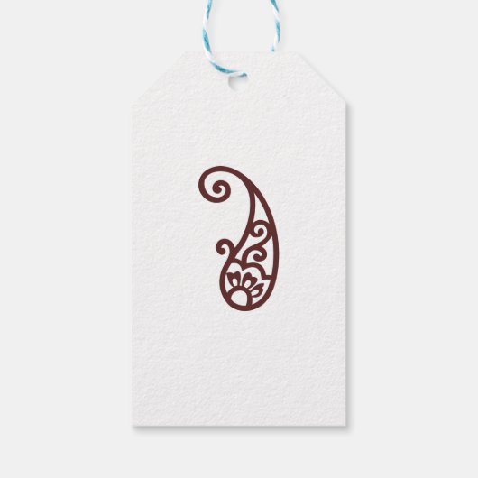 Rode stip cadeaulabel (Achterkant)