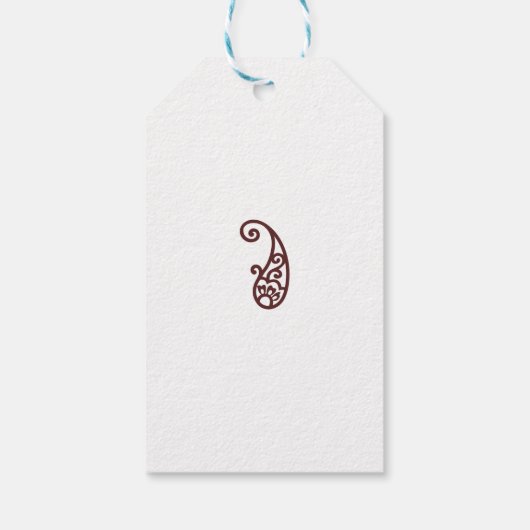 Rode stip cadeaulabel (Achterkant)