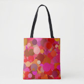 rode stip confetti canvas tas (Voorkant)
