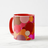 rode stip confetti koffiemok mok (Voorkant links)
