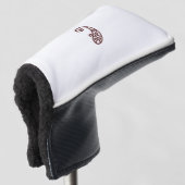 Rode stip golfheadcover (3/4 voorkant)