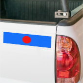 Rode stip in een blauwe staat bumpersticker (Op Truck)