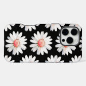 Rode Stip-Madeliefjes iPhone Hoesje (Achterkant horizontaal)