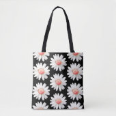 Rode Stip-Madeliefjes Tote Bag (Voorkant)