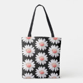 Rode Stip-Madeliefjes Tote Bag (Achterkant)