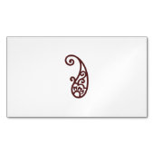 Rode stip magnetisch visitekaartje (Voorkant)